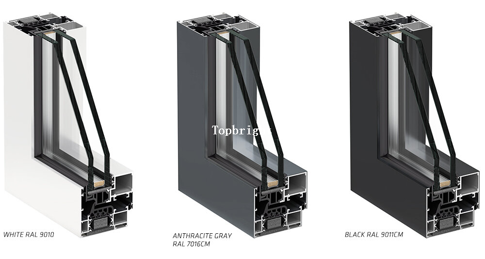 قابلة للطي الألومنيوم فناء التقسيم Bifold الأبواب TPF-003